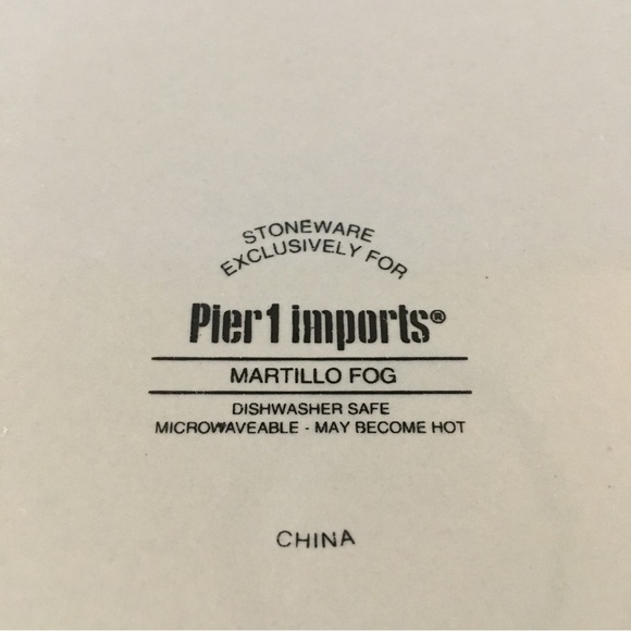 2 Pier 1 Imports Martillo Fog Stoneware Round Dinner Plates - Picture 5 of 16